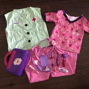 Doctor dress up set & play toys (open to offers)